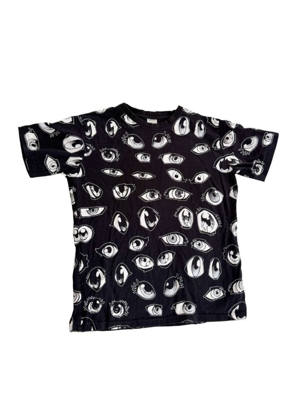 Rare IKEA Limited Edition Anime Eyes All-Over Print Graphic Tee XS